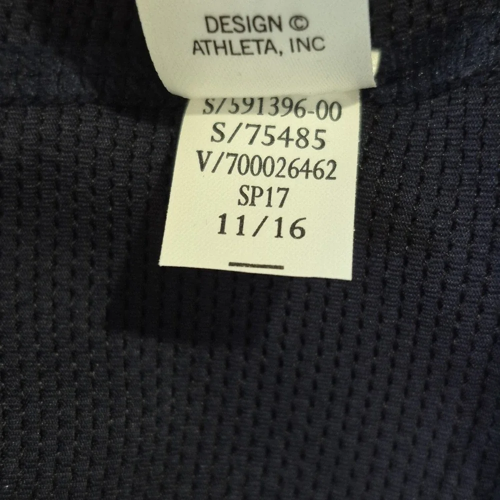 Athleta Skort Womens Large Navy Striped Tiered Ruffle Tennis Pickleball Golf